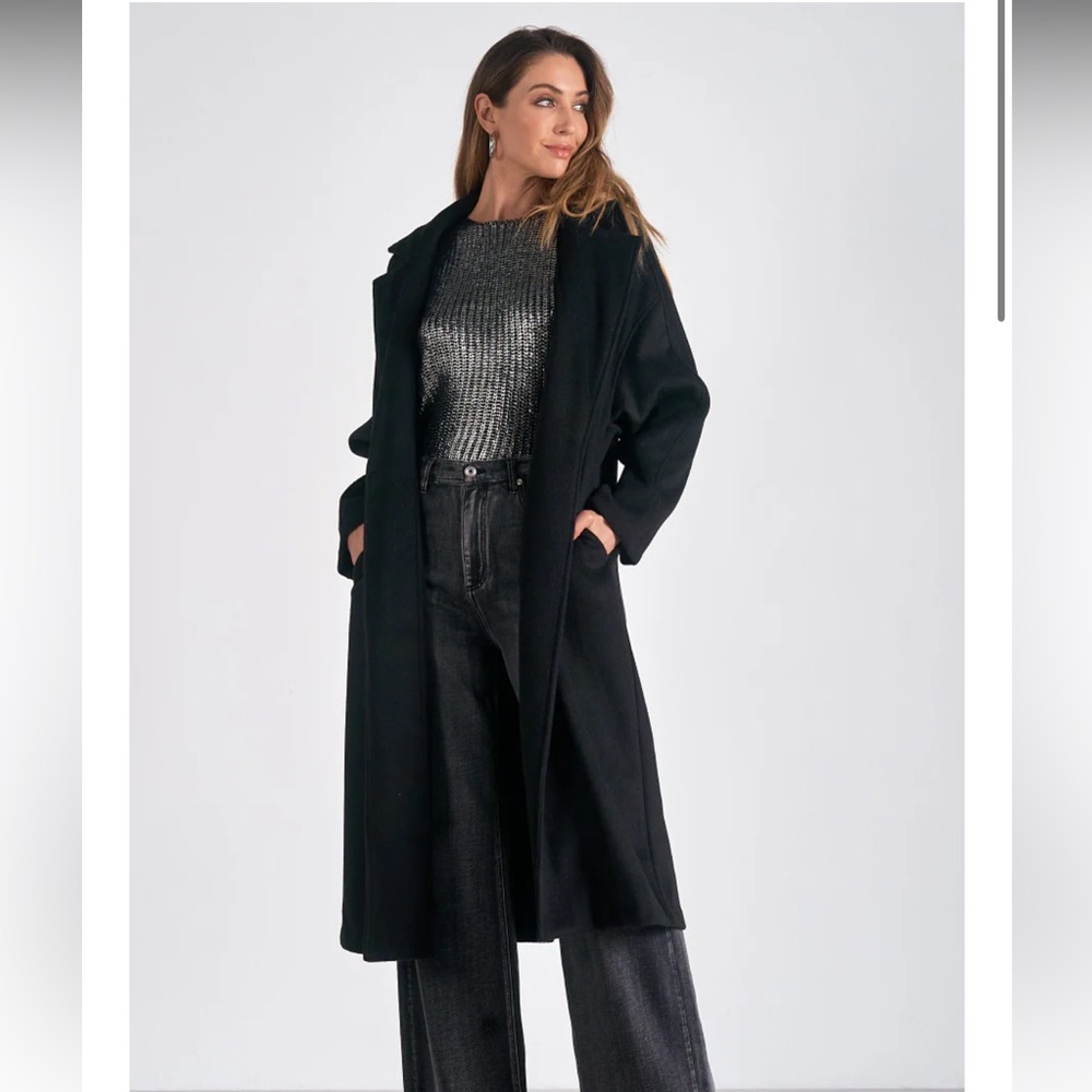 Elan Black Long Coat
